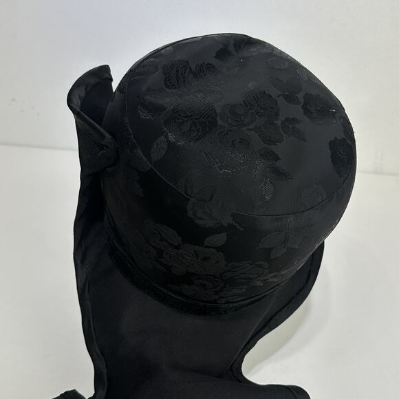 Bert Of LA Cali Vintage Victorian Witch Tear-drop Gothic Bridal Top Hat W/ Train main image 16